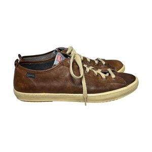 Camper Imar Women’s Leather Sneakers EU 41/US 10 Brown Lace Up Casual Comfort